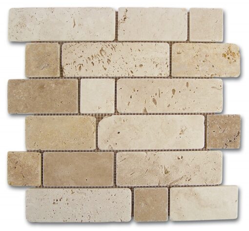 mosaïque mosaico travertino brick