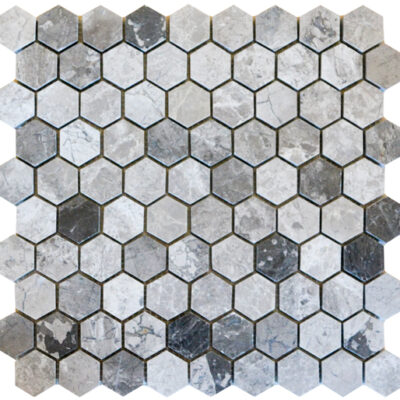 Mosaïque Silver Royal Hexagon Mosaics