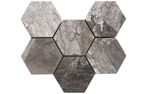 mosaïque atlantic grey 10 cm hexagone