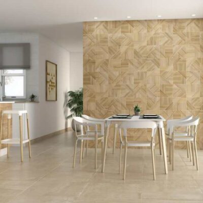 Faïence stripes teak
