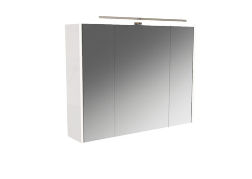 Armoire Courtoisie L80 laque Blanc mat spot LED Paname L60 Chrome brillant