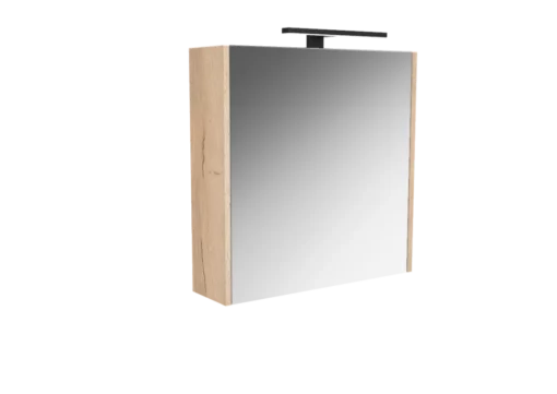 Armoire de toilette Courtoisie L60 Chene brut naturel spot LED