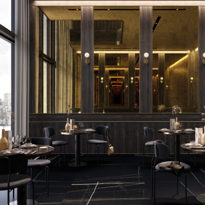 Emporio 225 miroir Gold 120x278 Restaurant