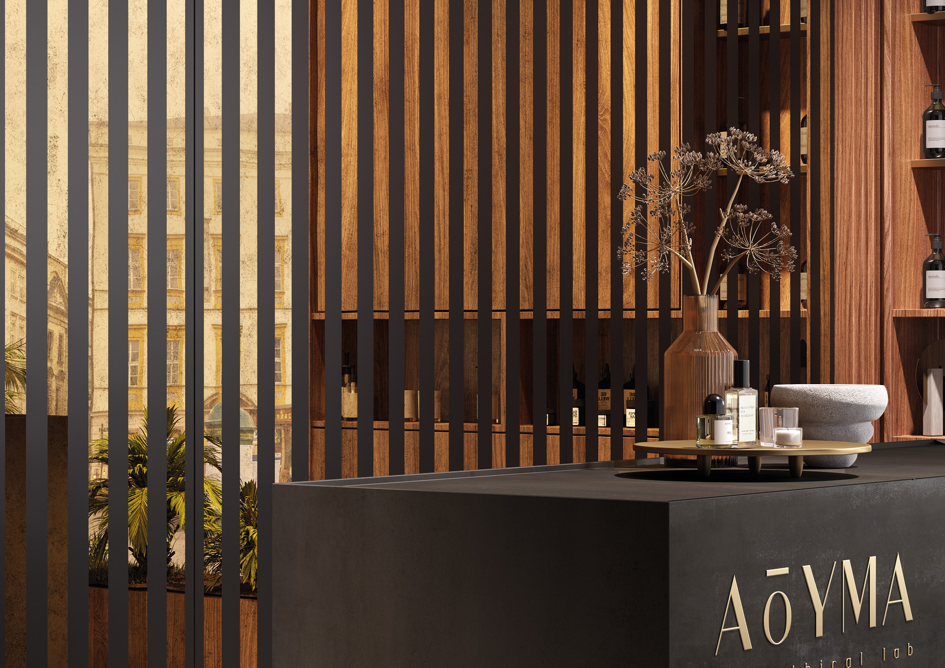 Emporio 225 Miroir stripes 120x278