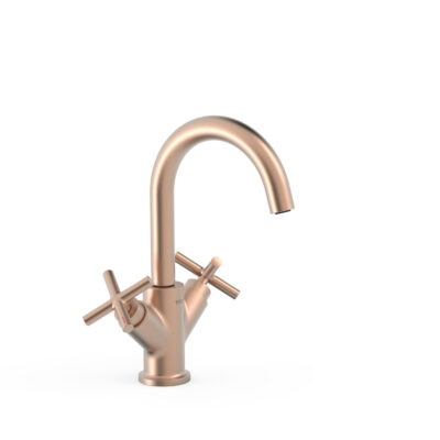 MONTBLANC Grifo bimando pour lavabo or rose