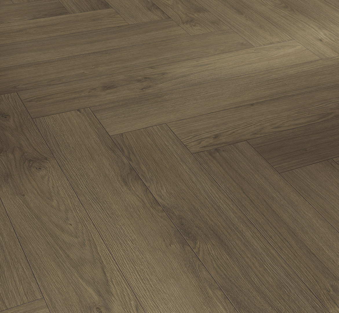 Parquet stratifié Chêne Mont Blanc brun foncé Modern Trendtime 3 parador