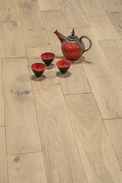 Parquet contrecollé chêne TOP 3,2 Col.250 B Blanc brossé verni mat