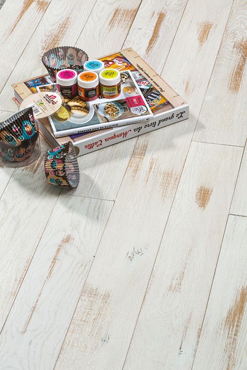 Parquet SC 619 chêne scié atelier blanc TOP 6