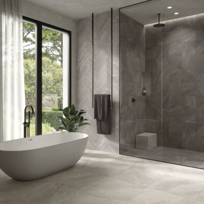 carrelage SLATEMIX WHITE DARK GREY BAGNO